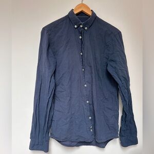 Zara Navy Casual Button Down Shirt - S